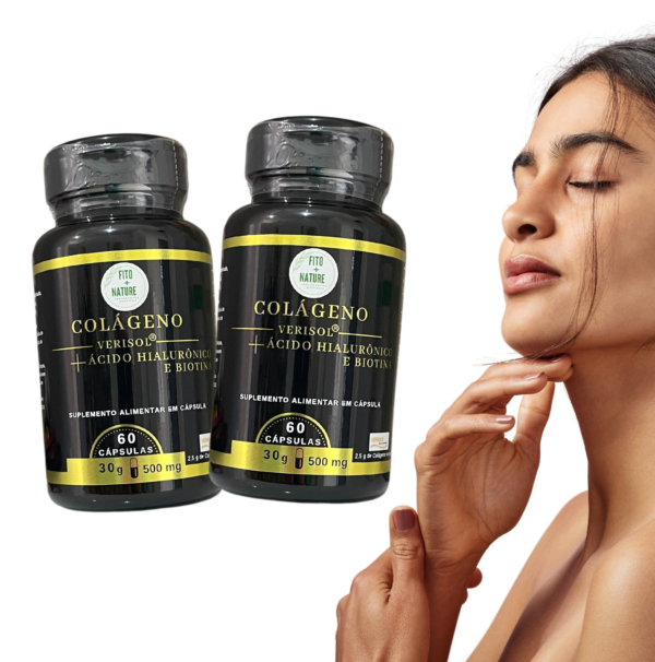 Colágeno Verisol com Ácido Hialurônico e Biotina 60 cps 500mg - Imagem 2