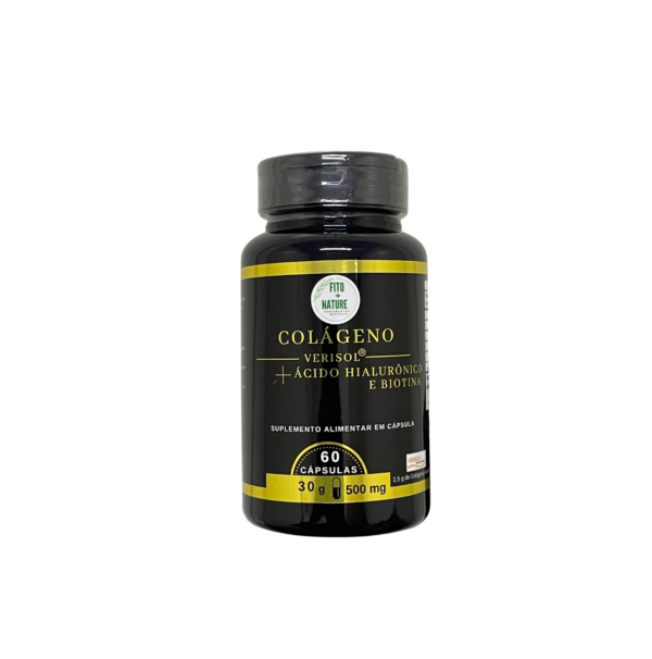 Colágeno Verisol com Ácido Hialurônico e Biotina 60 cps 500mg